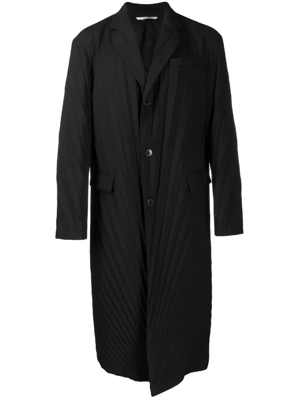 Shop black Valentino pleated coat with 