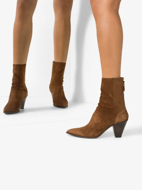 aquazzura saint honore combat almond toe boots