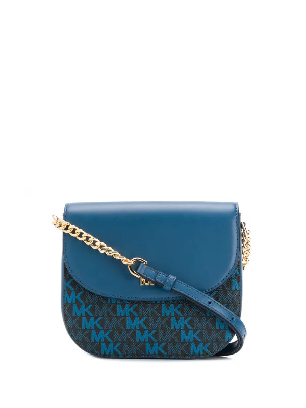 michael kors monogram handbag blue