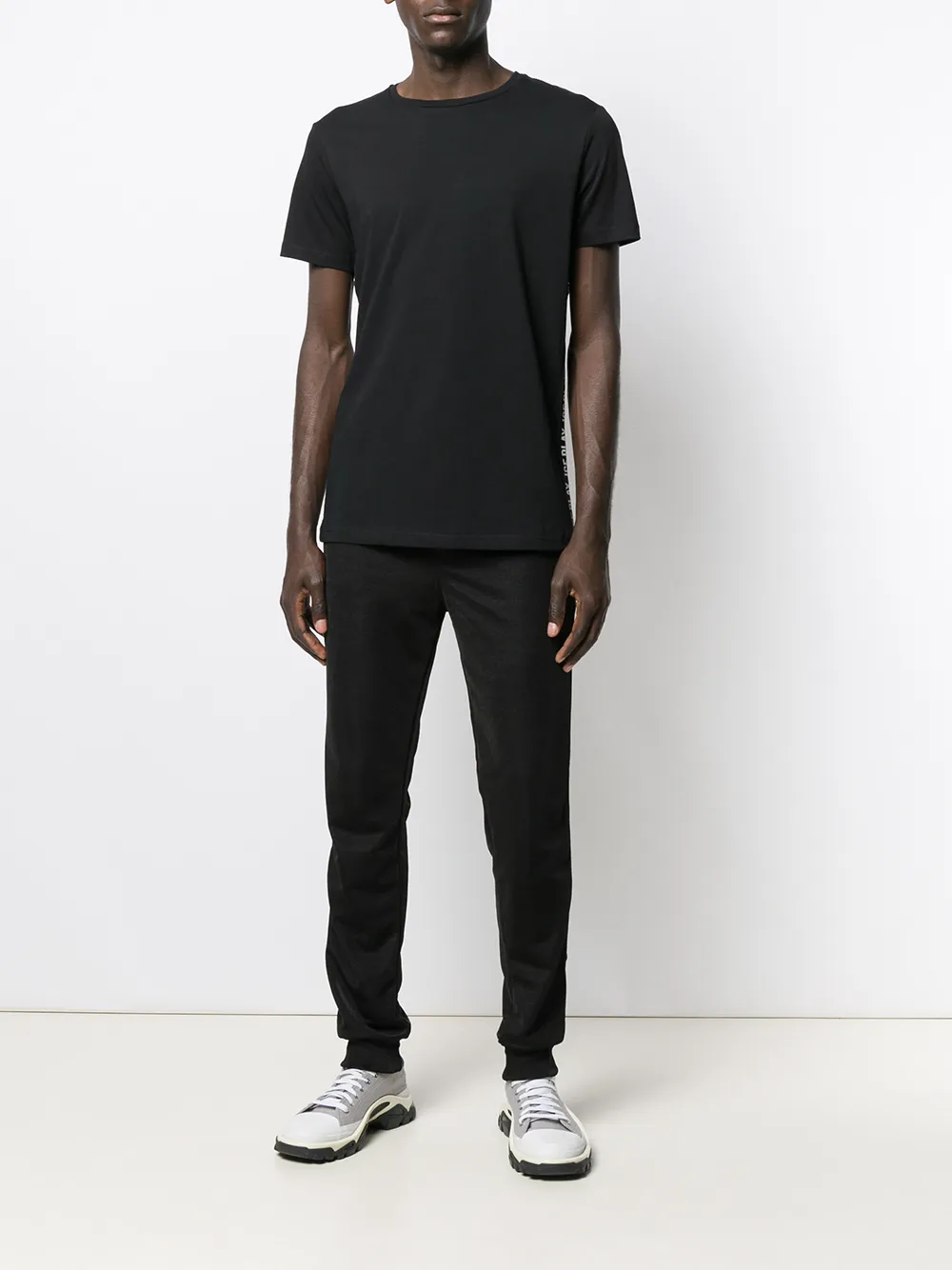  Iceberg T Shirt Mit Applikation   Schwarz 