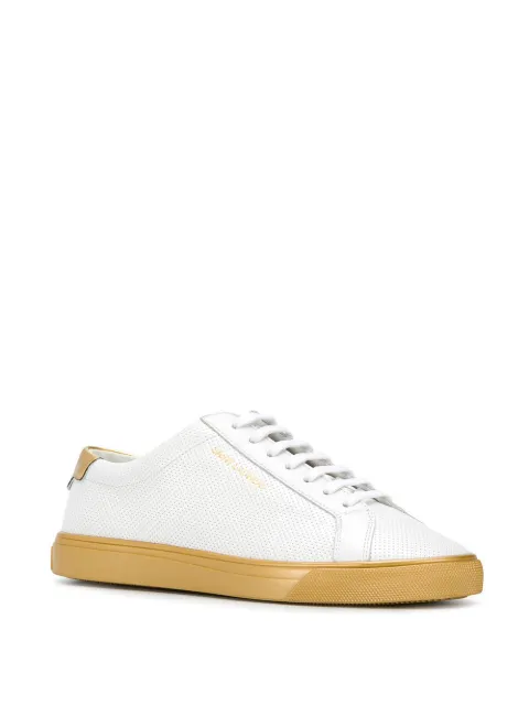 saint laurent andy perforated leather sneakers