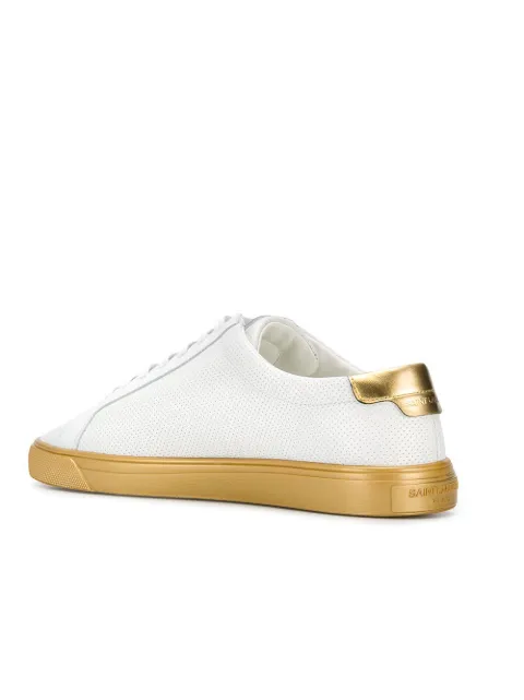 saint laurent andy perforated leather sneakers