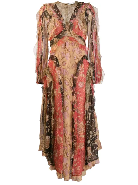 ZIMMERMANN floral patchwork dress