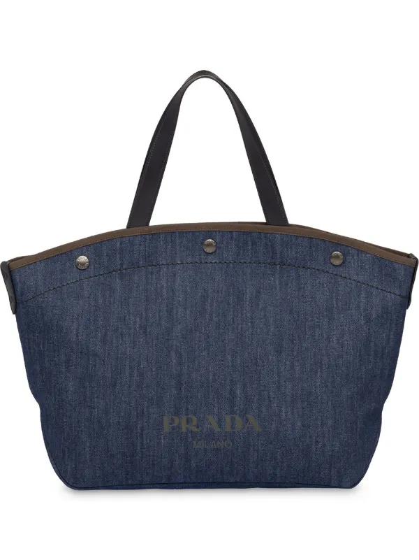 denim blue leather handbag