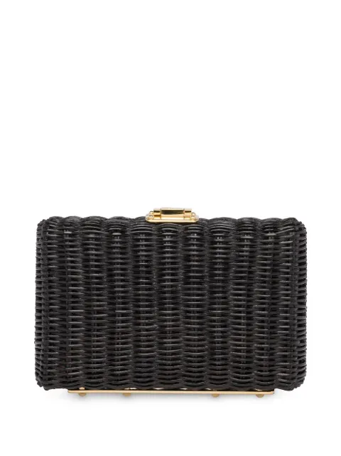 black wicker clutch