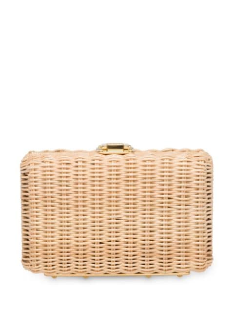 prada wicker clutch bag