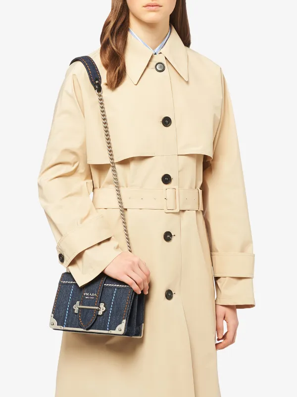 prada denim shoulder bag