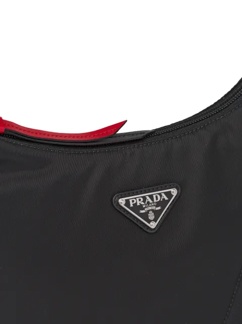 Prada Studded Hobo Bag In Black