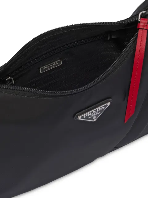 Prada Studded Hobo Bag In Black