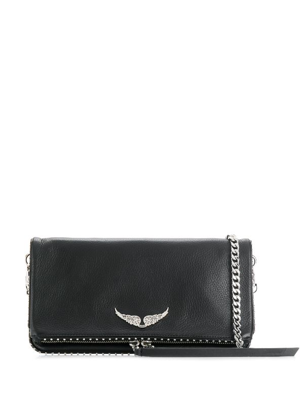 black studded clutch bag