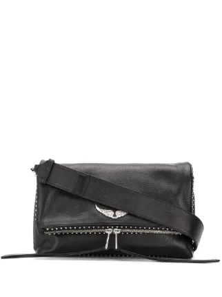 Zadig&Voltaire Rocky Foldover Crossbody Bag | Black | FARFETCH