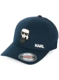 Karl Lagerfeld Ikonik rubber badge baseball cap - Blue