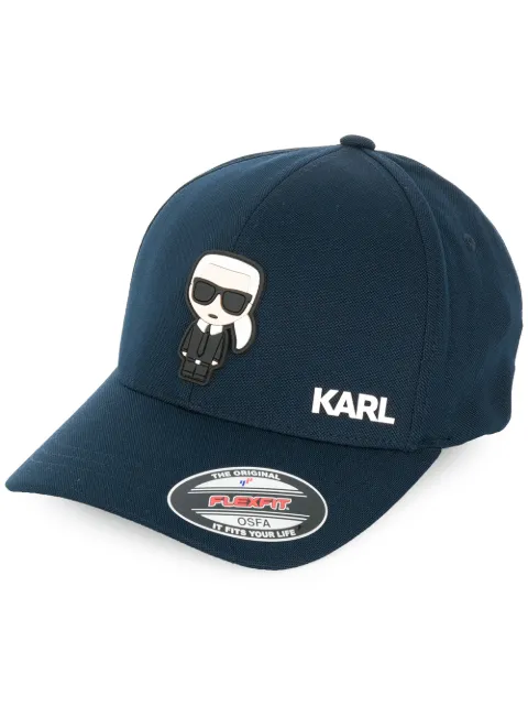 Karl Lagerfeld Ikonik rubber badge baseball cap