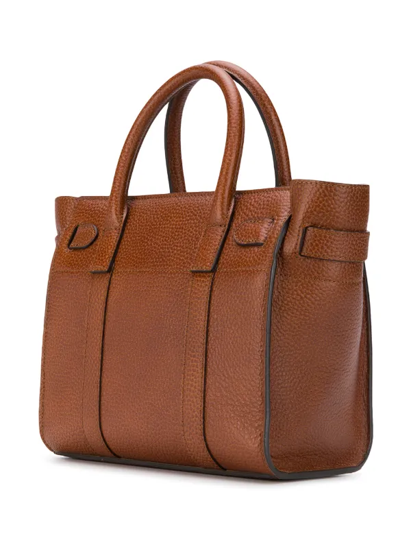 ★MULBERRY TOTE BAG Mulberry Black Shiny Goat Leather Bayswater Double Zip Tote
