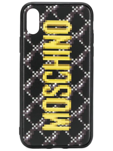 Moschino funda para iPhone X con logo pixelado