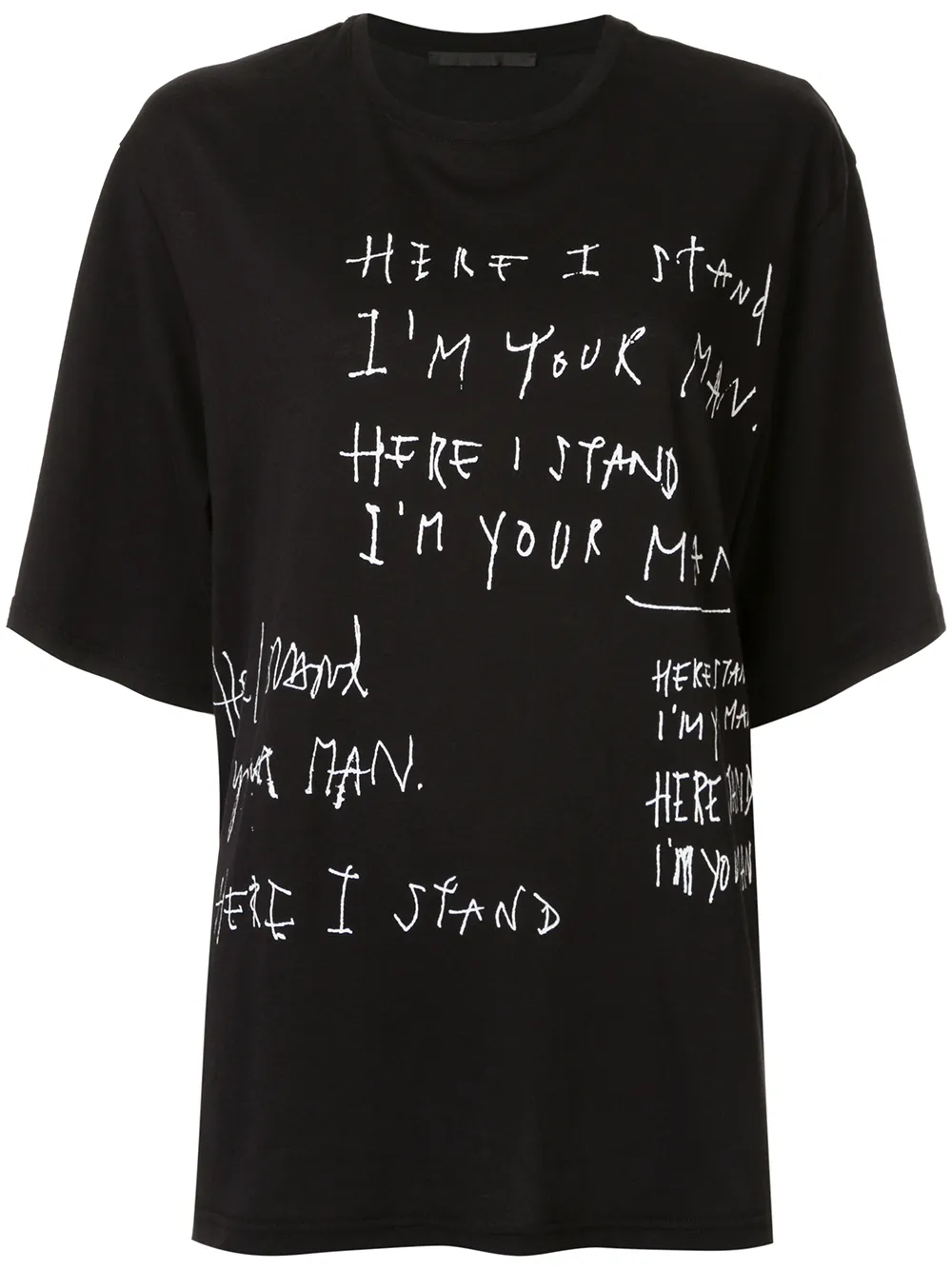 HAIDER ACKERMANN OVERSIZED SLOGAN PRINT T-SHIRT