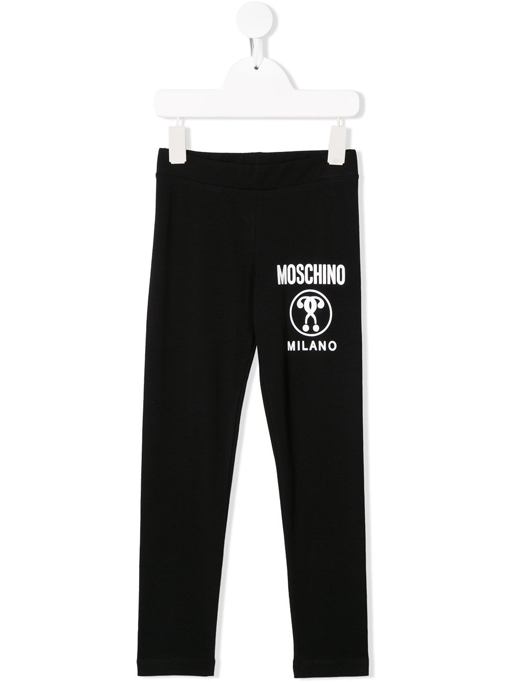 Moschino Kids' Logo Leggings In 黑色