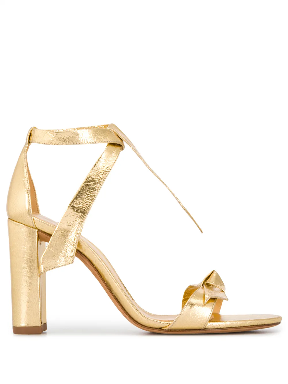 Alexandre Birman ankle tie heeled sandals Gold