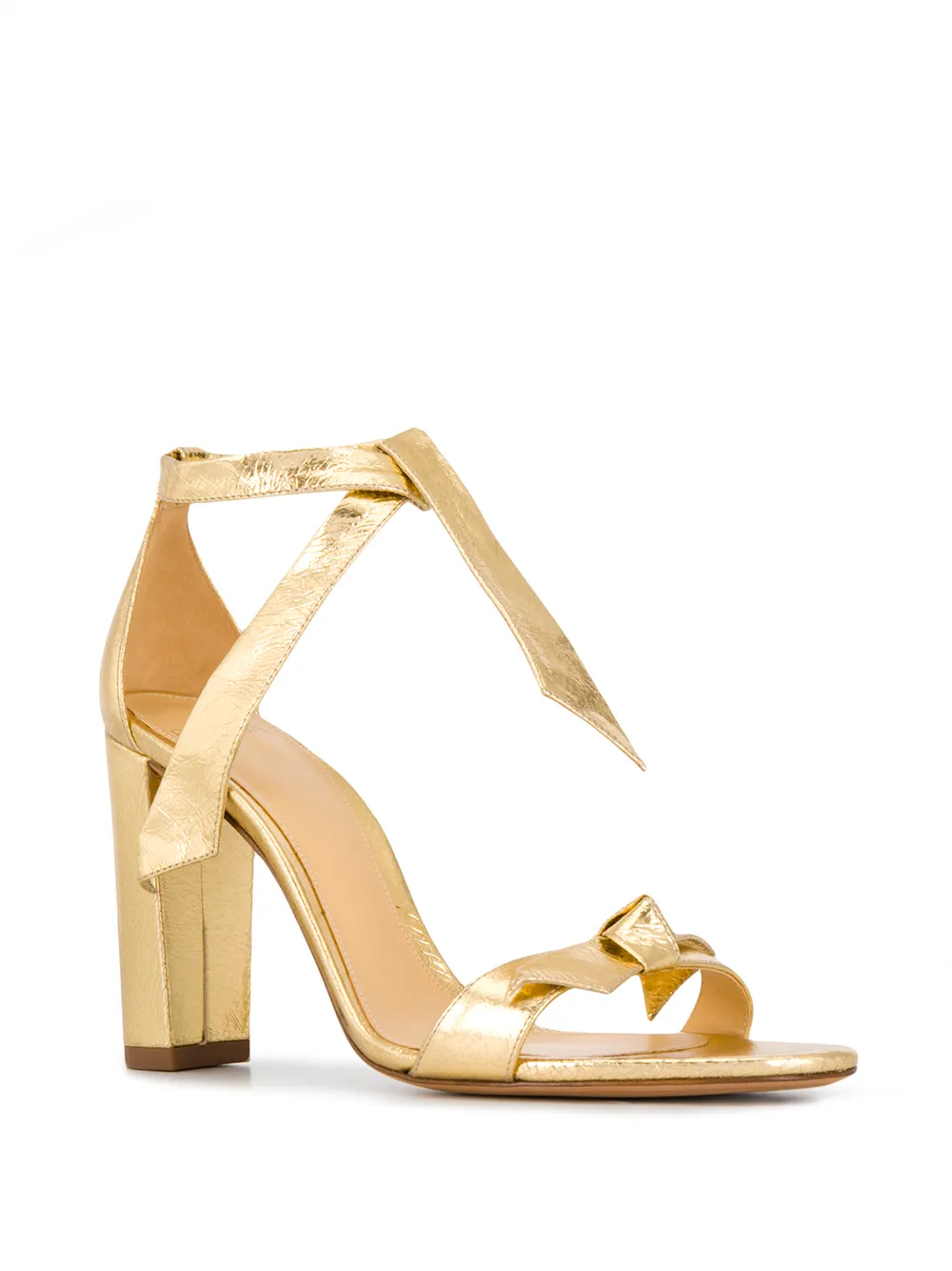 Alexandre Birman ankle tie heeled sandals Gold