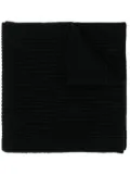 N.Peal short ribbed scarf - Black