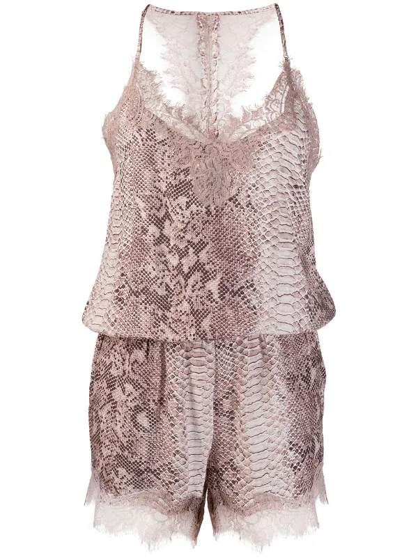 snakeskin playsuit