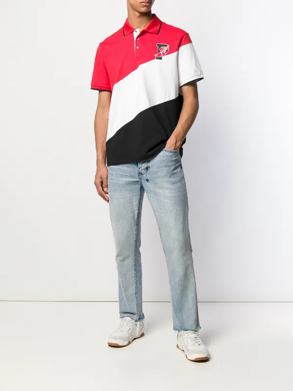 ralph lauren diagonal stripe polo