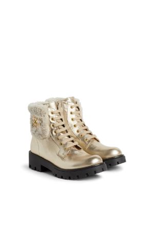 biker boots with gold