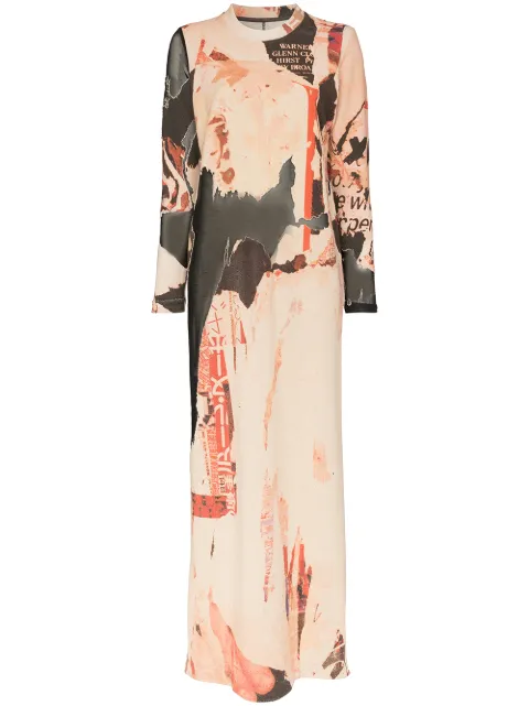 Marques' Almeida Dresses COLLAGE PRINT MAXI DRESS