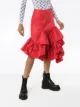 Marques'Almeida ruffled asymmetric midi skirt