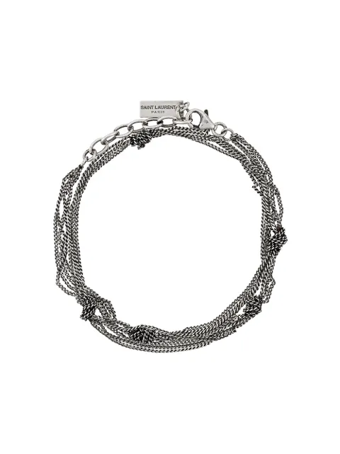 Saint Laurent multi-chain knot bracelet