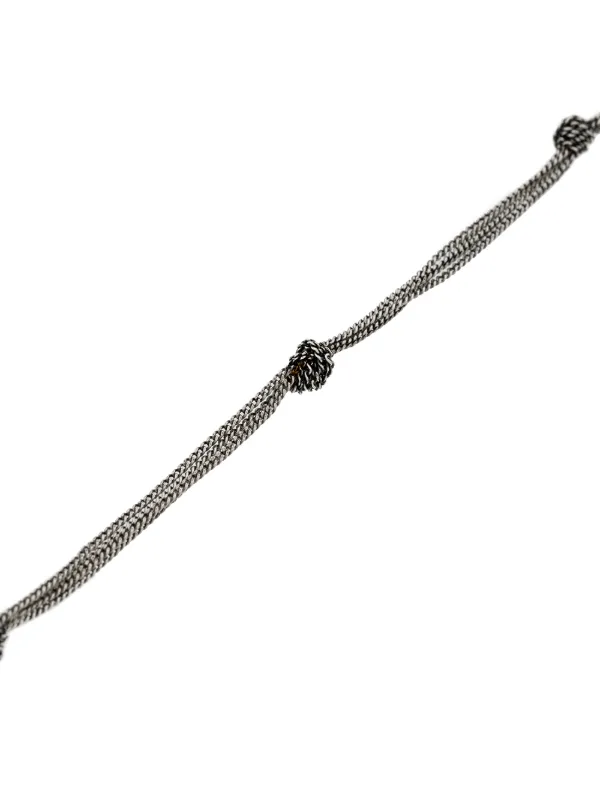 Saint Laurent multi-chain Knot Bracelet | Metallic | FARFETCH