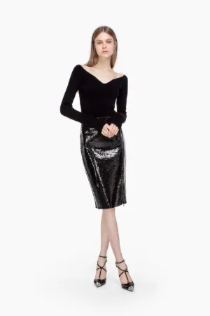 Sweetheart-Neckline Sweater | N°21 | Official Online Store Sweetheart-Neckline Sweater | N°21 | Official Online Store