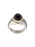 Ugo Cacciatori onyx stone ring - Silver