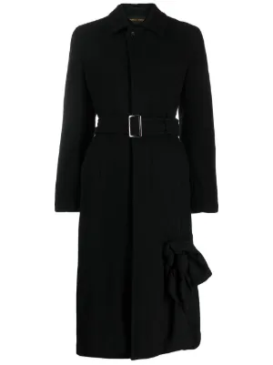 Comme Des Garçons Pre-Owned リボンディテール コート | ブルー