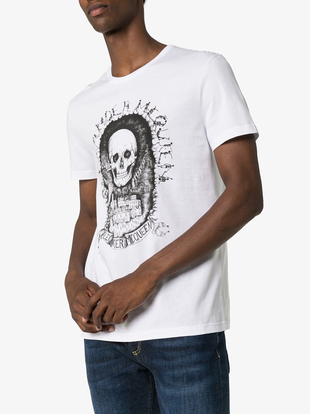 фото Alexander mcqueen футболка с логотипом и принтом skull