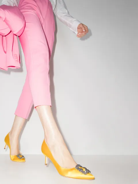 manolo yellow heels