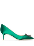 Manolo Blahnik Hangisi 50mm pumps - Green