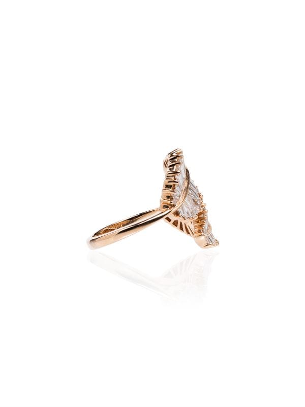 Anita Ko Rose Gold and Diamond Luxe Triangle Ring (Size 7