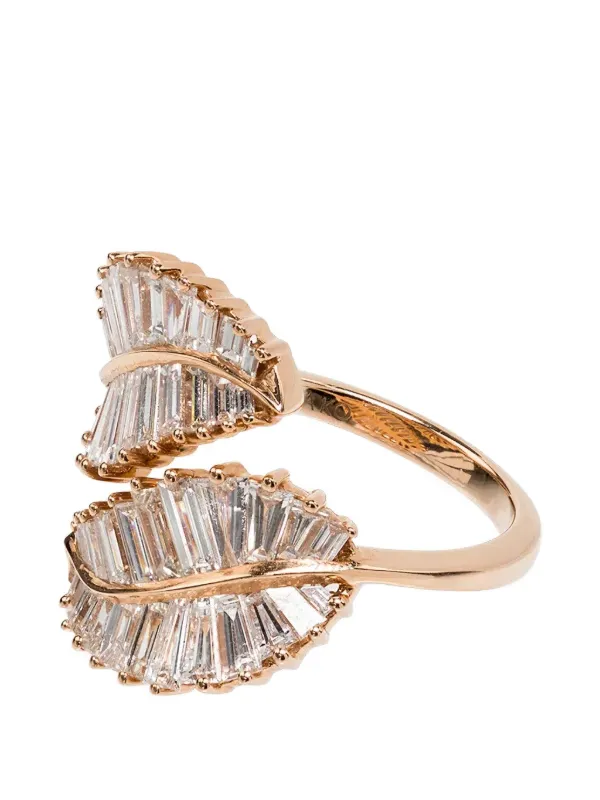 Anita Ko Diamond Palm Leaf Ring in Pink