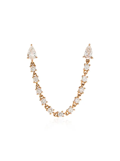 Anita Ko 18kt gold and diamond loop earring