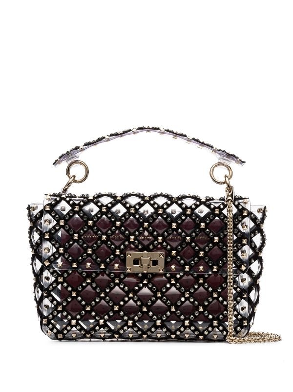 valentino rockstud pvc bag