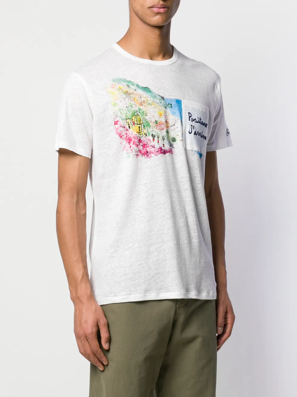 MC2 Saint Barth Positano T-shirt met borduurwerk Wit