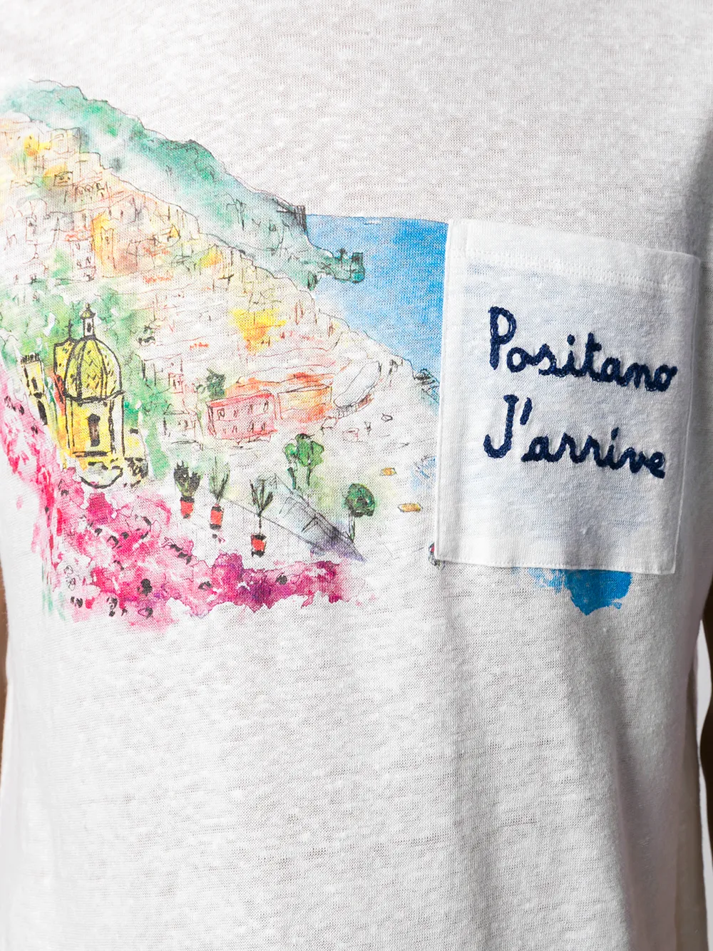 MC2 Saint Barth Positano T-shirt met borduurwerk Wit