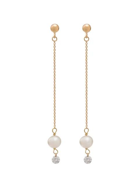 Persée 18kt yellow gold chain drop earrings
