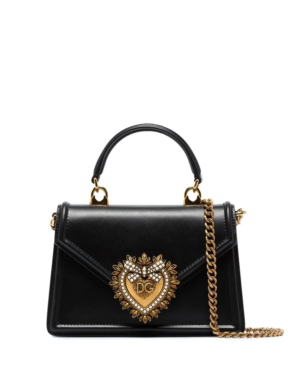 Image 1 of Dolce & Gabbana small Devotion leather top-handle bag