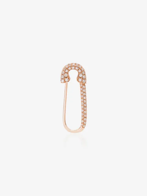Anita Ko 18kt rose gold safety pin diamond earring