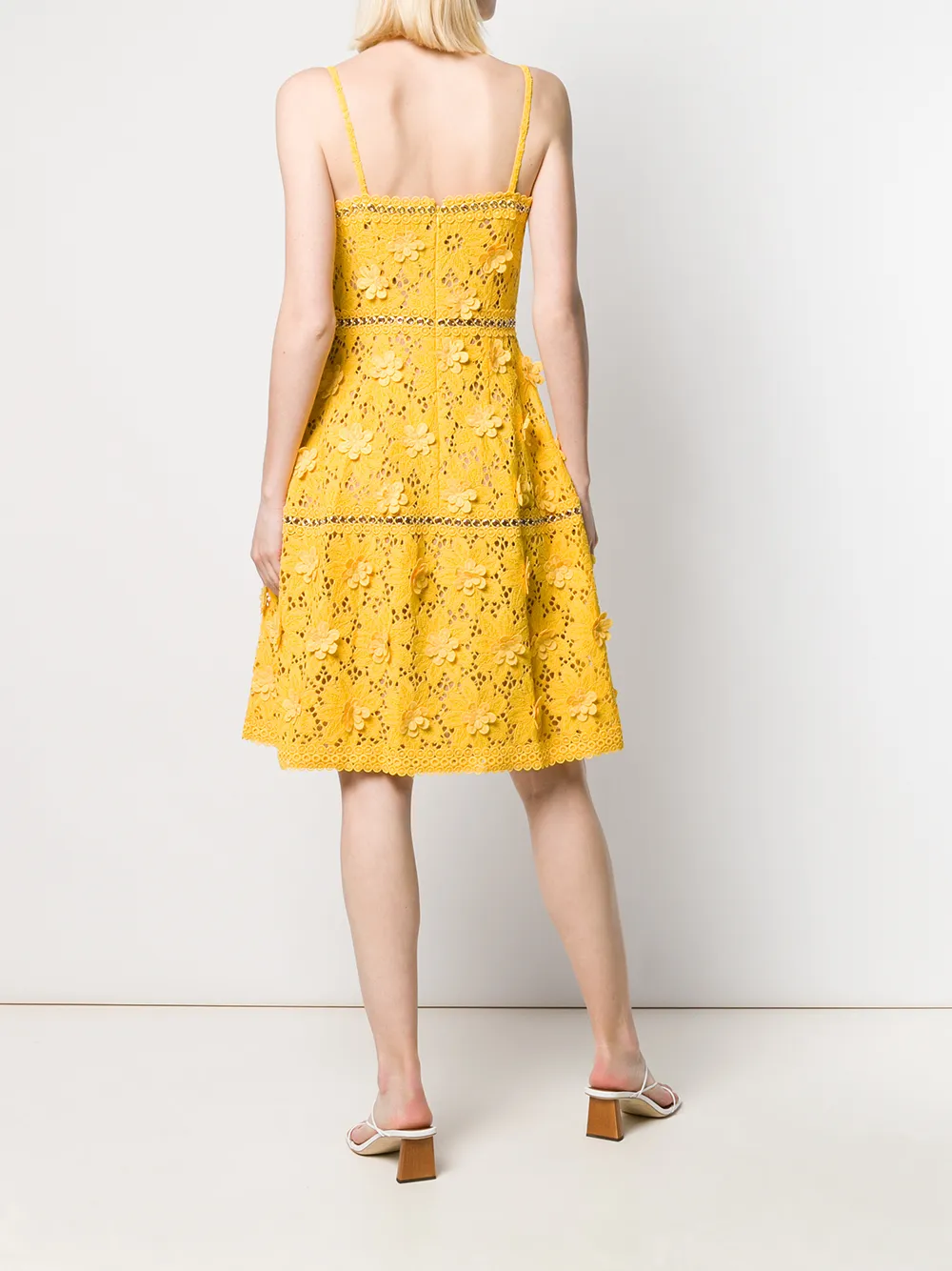 michael kors floral appliqué lace dress