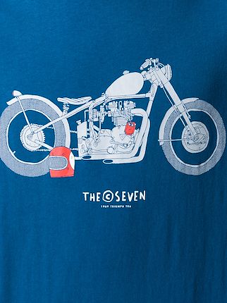 Motorcycle print T-shirt展示图