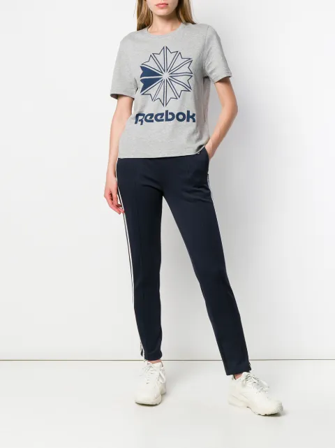 REEBOK REEBOK LOGO PRINT T-SHIRT - GREY