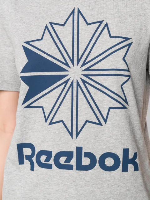 REEBOK REEBOK LOGO PRINT T-SHIRT - GREY
